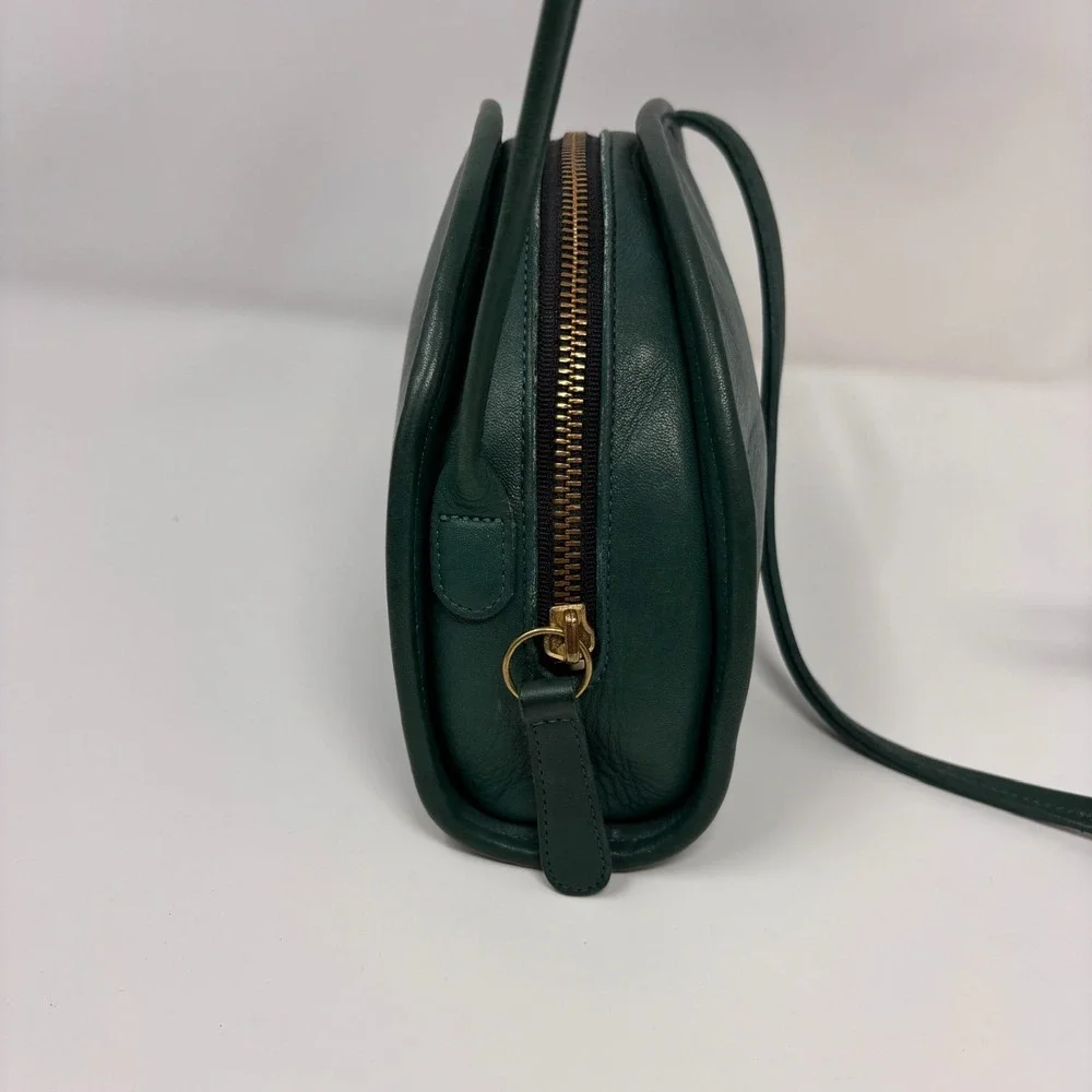 Vintage COACH Kimball Purse Jade Green Leather 9911 Crescent Crossbody USA